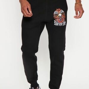 Men’s bike or die jogger and black
